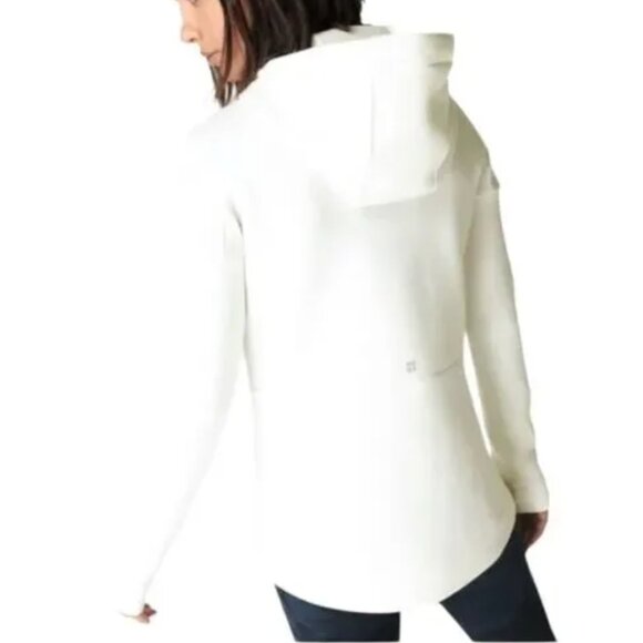 Sweaty Betty Cross Train Hoodie Jacket XL Lily White Marl  NWOT - Picture 3 of 9